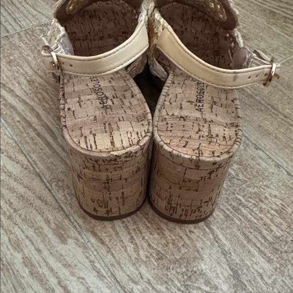 Aerosoles Tan Woven Slingback Heels - Picture 4 of 7